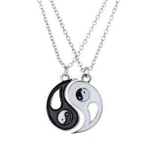 Yin and Yang Necklace Pair