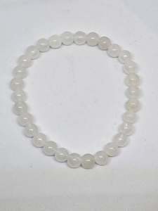 Clear Quartz: Clear Quartz Round Bead Crystal Bracelet
