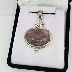 Charoite Sterling Silver Pendant