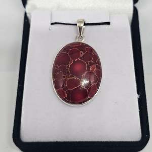 Copper Turquoise Sterling Silver Pendant