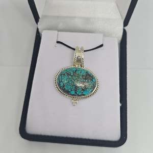 Sterling Silver Collection: Turquoise Sterling Silver Pendant