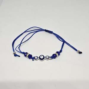 Evil Eye Wax Bracelet - Dark Blue