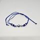 Evil Eye Wax Bracelet - Dark Blue