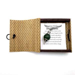 Pendulum Necklace- Green Aventurinre