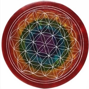 Products: Soapstone Flower Of life Incense Holder RivendellWorld