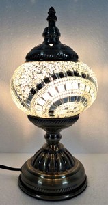 Turkish Mosaic Lamp White RivendellWorld