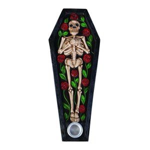 Skeleton with Roses Coffin Cone & Incense Burner RivendellWorld
