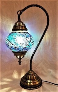 Turkish Mosaic Lamp- Swan Neck RivendellWorld