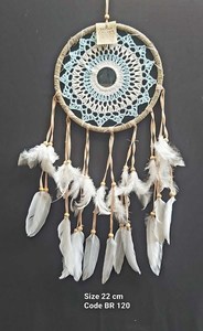 Dreamcatcher Natural / Aqua Crochet 20cm RivendellWorld