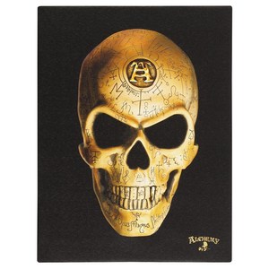 Alchemy Omega Skull Canvas Plaque RivendellWorld