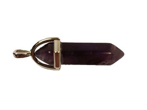 Double Point Crystal Pendant Amethyst RivendellWorld