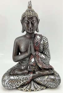 Meditating Buddha Black and Silver RivendellWorld