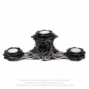 Products: Alchemy England- Poly Resin Triple Rose T-light holder RivendellWorld