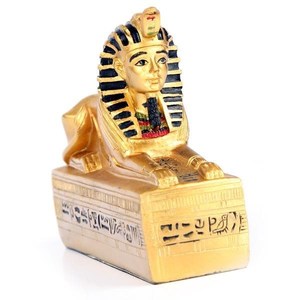 Golden Egyptian Sphinx on Hieroglyphic Base RivendellWorld