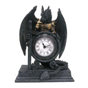 Products: Dragon in Armor Mantle Clock RivendellWorld
