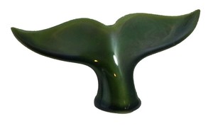 Products: Green Ceramic Whale's Tail (Large) RivendellWorld