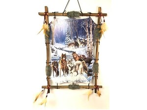 Rectangle Dreamcatcher Wolf Pack RivendellWorld
