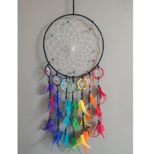 Chakra 8 Hoop Dreamcatcher 25cm RivendellWorld