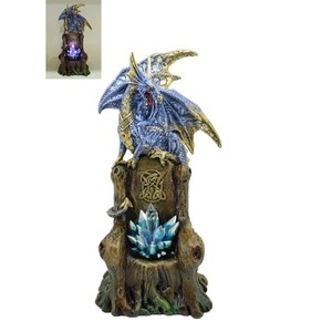 Dragon On Throne Blue LED RivendellWorld