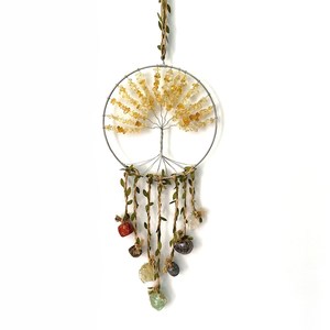 Crystal Tree Of Life Dreamcatcher - Citrine - 7 Chakras RivendellWorld
