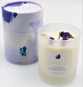 Crystal Soy Wax Candle- Lavender & Vanilla RivendellWorld