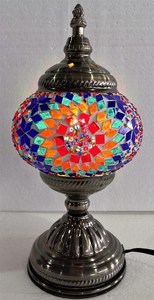 Products: Multicolour Turkish Mosaic Lamp RivendellWorld
