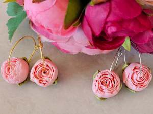Hoops: Peonies Pink Hoops