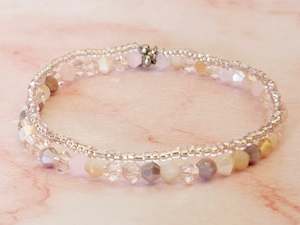 New: Stacking Bracelets Blush Pink Stack