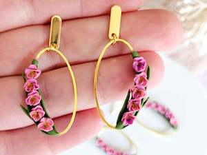 Sale: Birth Flower Collection August Gladiolus Earrings