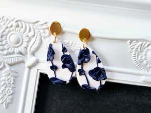 Botanical Blues: Botanical Blues Droplet Earrings