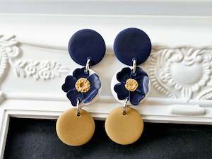 Botanical Blues: Botanical Blues Drop Down Earrings