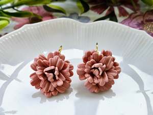 Carnations: Carnation Dusty Pink Earrings