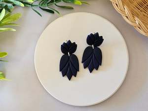 Accent: Accent Navy Large Earrings