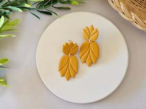 Accent: Accent Mustard Large Earrings