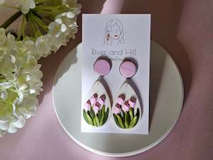 Tulip: Tulip Droplet Pink Earrings