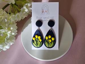 Tulip: Tulip Droplet Navy Earrings