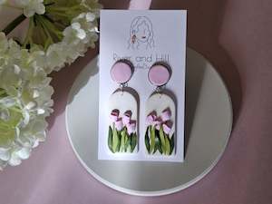 Tulip: Tulip Arch Pink Earrings