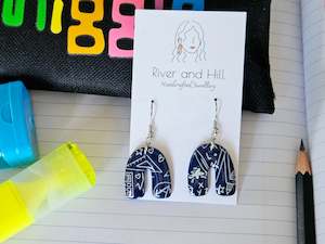 Back To School: School Arch Doodle Earrings Small