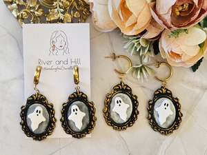 Halloween Mirror Ghost Earrings