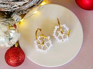 Hoops: Christmas Snowflake Hoops