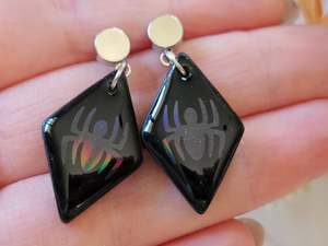 Stud Back: Halloween Spider Earrings