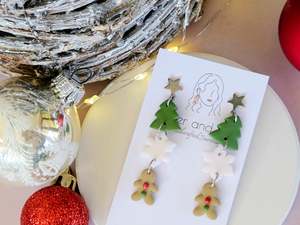 Stud Back: Christmas Mixed Dangle Earrings