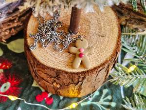 Sale: Pinkmas Gingerbread Man Necklace