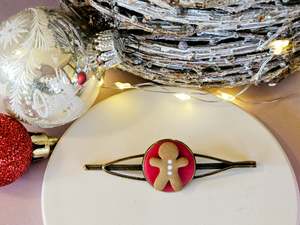 Christmas: Christmas Gingerbread Man Hair Clip