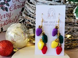 Christmas: Christmas Vintage Lights Earrings