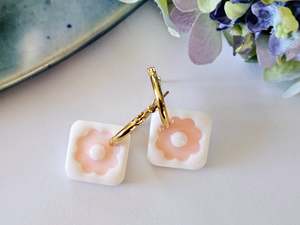 Porcelain Blossom Hoops