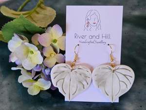 Hooks: Porcelain Kawakawa Earrings