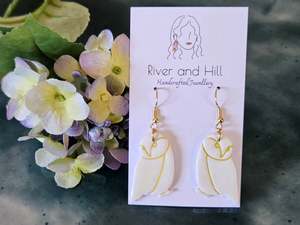 Hooks: Porcelain Ruru Earrings