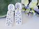 Porcelain Floral Rectangle Earrings