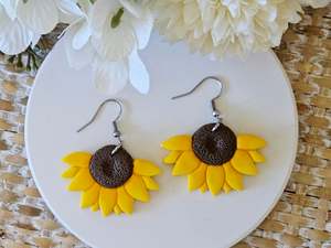 Sunflower Half Earrings